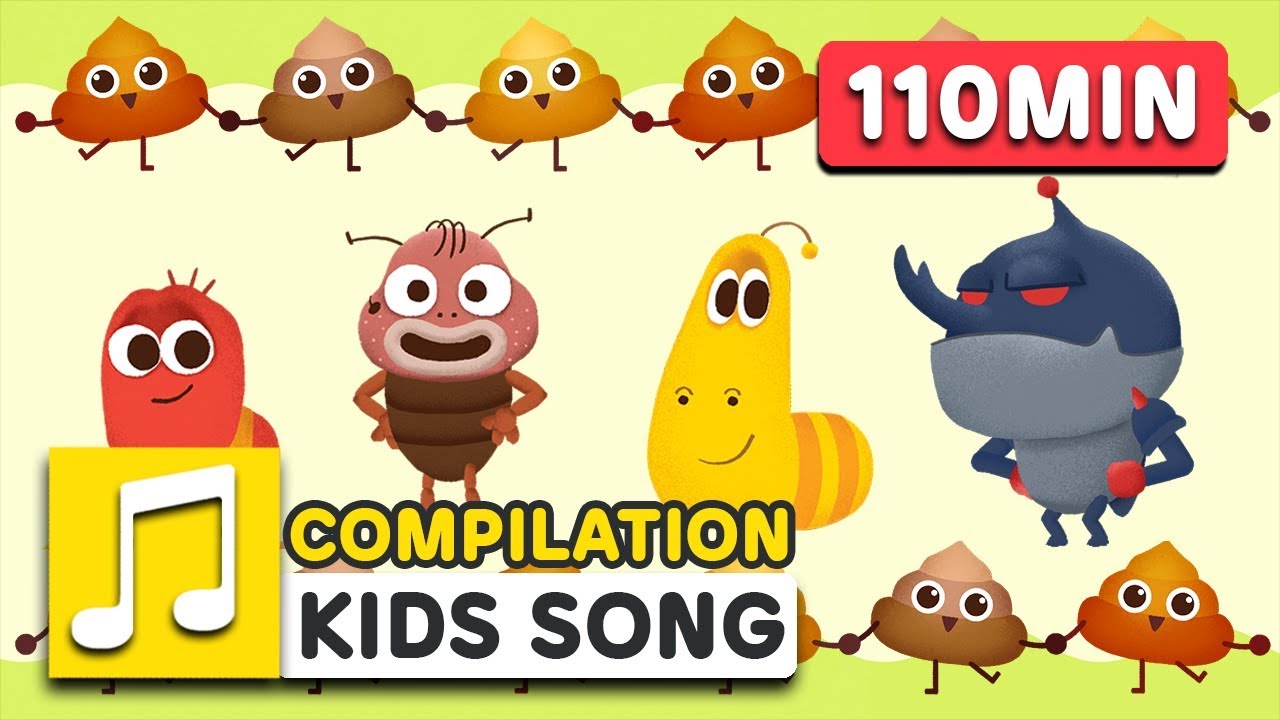 POO POO COMPILATION 110MIN LARVA KIDS SUPER BEST SONGS FOR KIDS