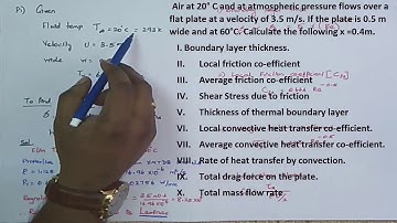 Lecture 14 | Problems on External flow forced convection | Heat and Mass Transfer