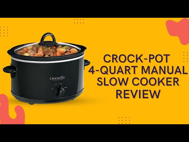 Crock Pot 4 Quart Black Manual Slow Cooker