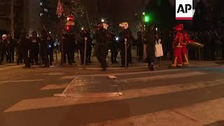 Rubbish set alight as protests continue in Paris