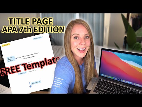 How to create a TITLE PAGE in APA format in 2021