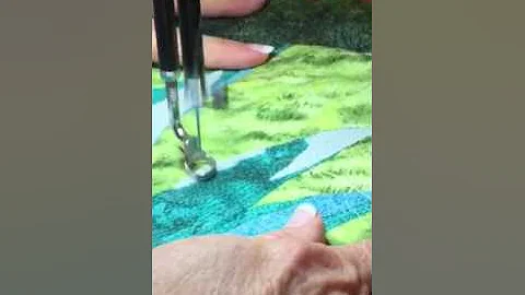 Quilting a pictorial quilt