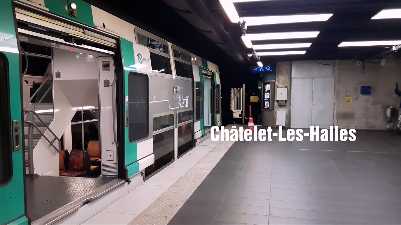 RER A ) [Paris] départ d'un MI09 à Châtelet-Les-Halles NELY direction ...