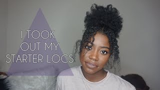 I TOOK OUT MY STARTER LOCS!! | Keke J.