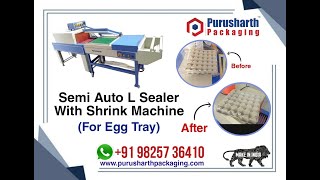 Semi Auto L Sealer With Shrink Machine for Egg Tray Packing