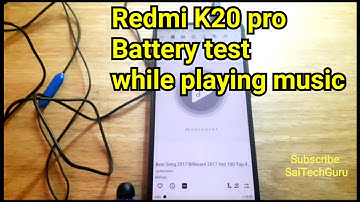 Redmi k20 pro battery drain test using music player