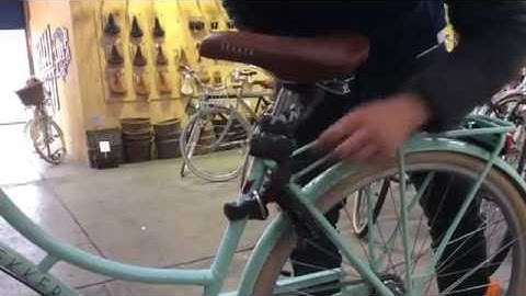 AXA Defender lock w/ plug in chain on Lekker Bike