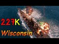 World of warship : Wisconsin เริ่มมาก็ออกแววล่มแล้ว #wowsreplay