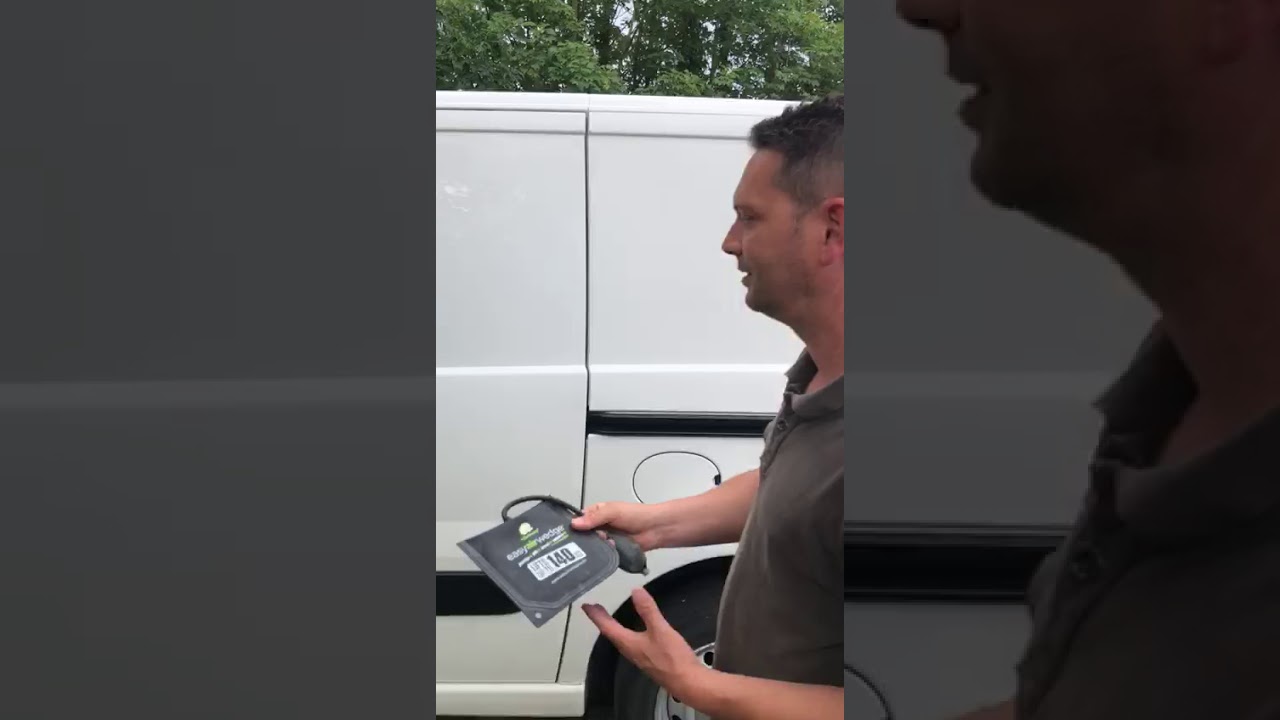 break into van using air pump wedge
