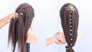 Perfect ponytial hairstyle for long hair | Trendy ponytail hairstyle | New hairstyle for beginners