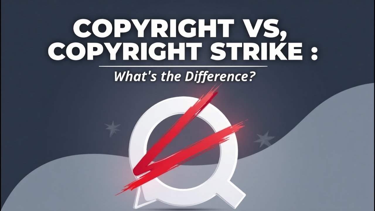 Copyright vs. Copyright Strike: What's the Difference? - YouTube