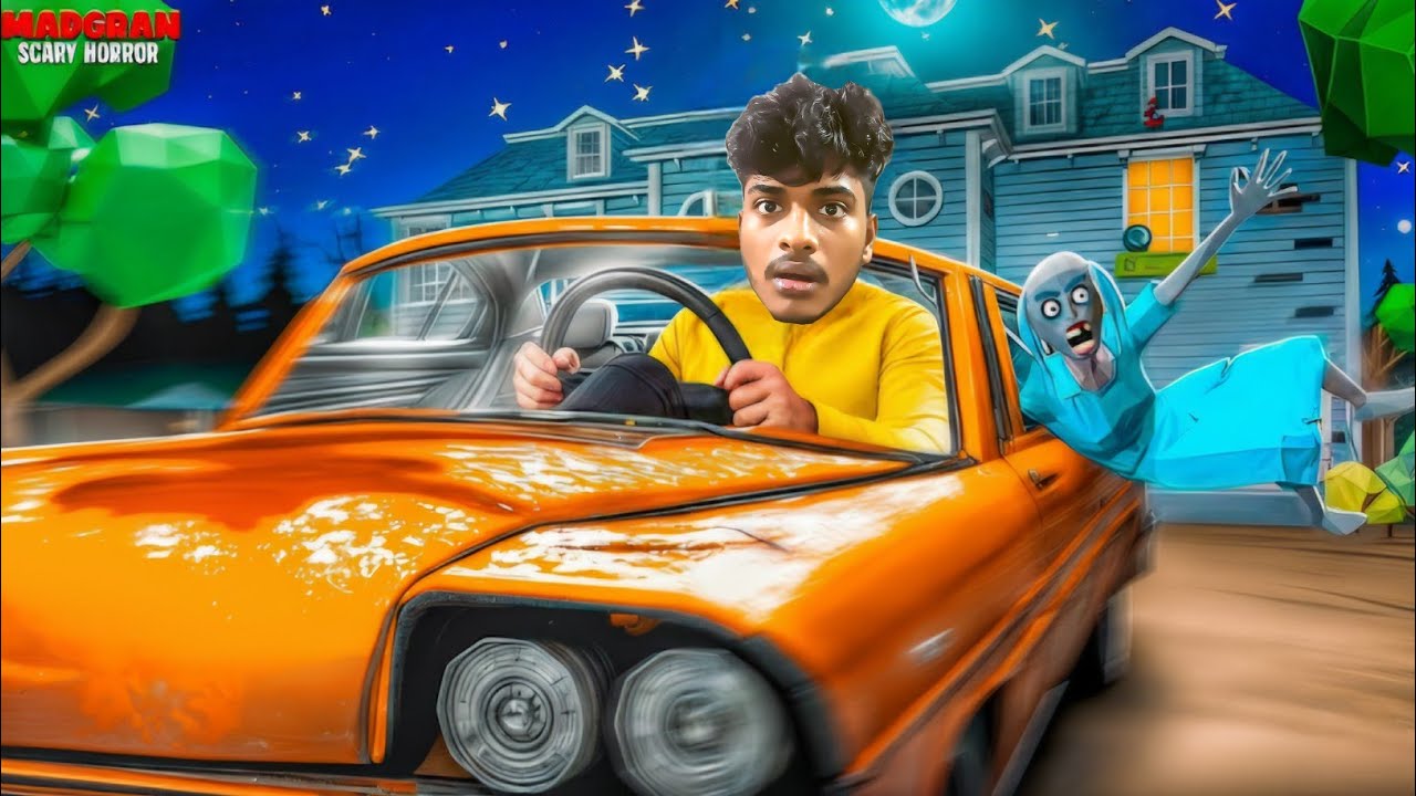 ⁣Car escape | I Escaped Mad Granny House using Car 😂|On Vtg!