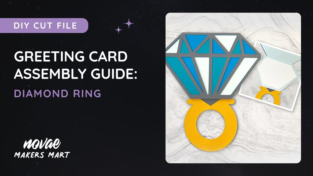Diamond Ring Card | DIY Engagement Card Cut File - YouTube