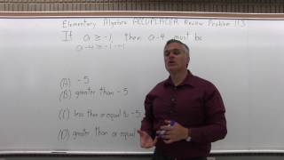 ACCUPLACER Review: Elementary Algebra Problem 113 - Mathematics with Dan Avedikian