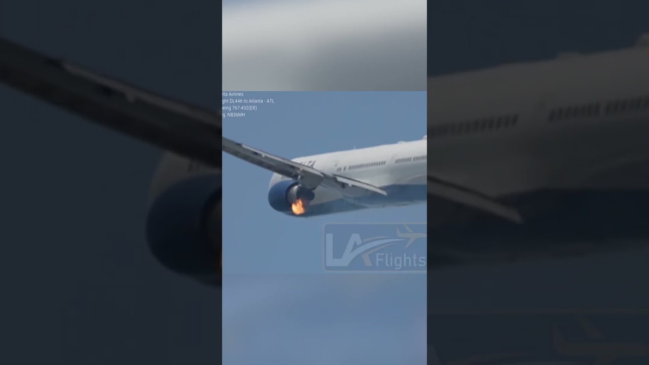 Delta Plane Engine Catches Fire During Takeoff From LA