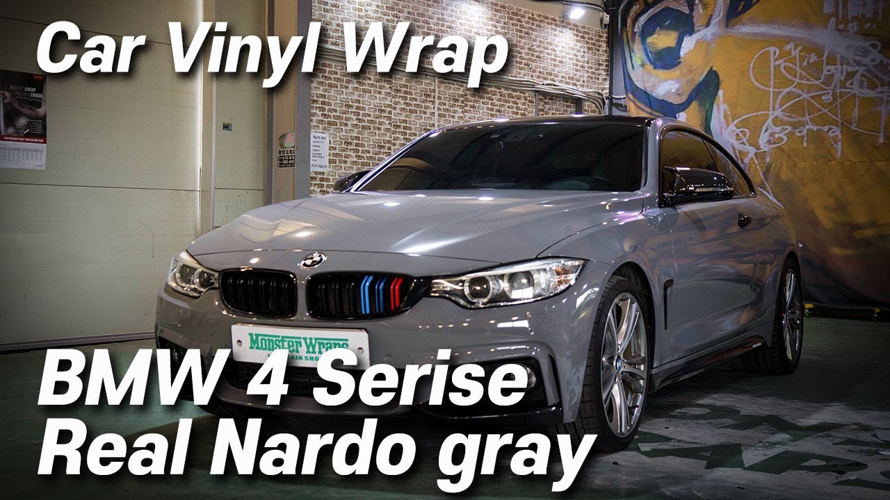 BMW 4 시리즈 나르도그레이 - bmw 4 series Wrapped in Nardo Gray - YouTube