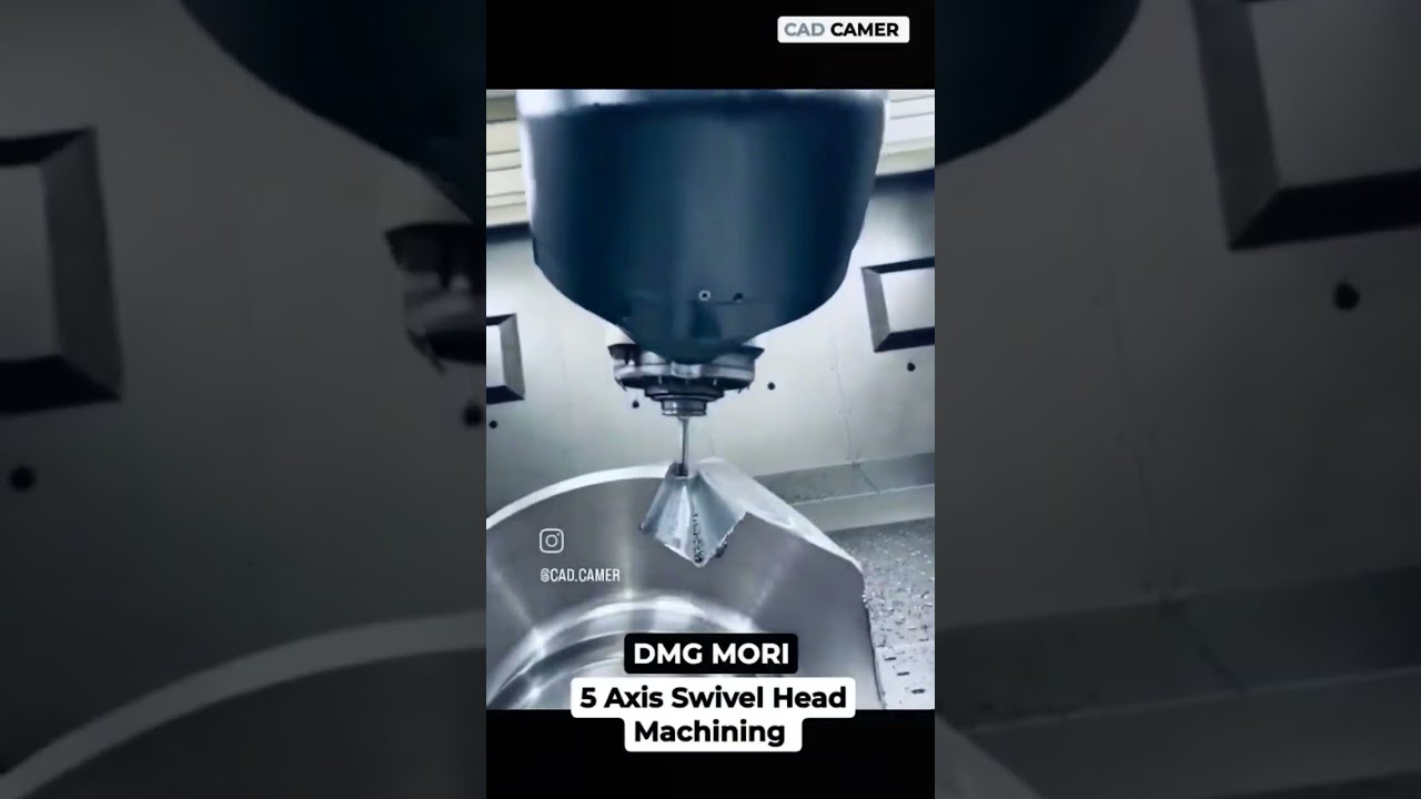 DMG MORI 5 Axis Swivel Head Machining #5axis #dmgmori #shorts #ytshorts #machining #cnc #multiaxis