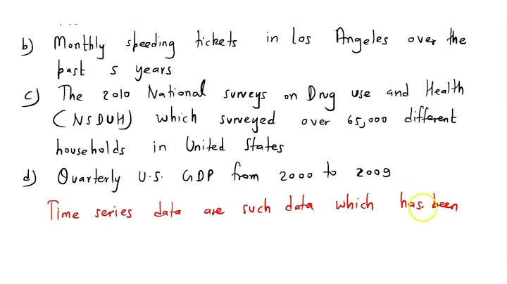 Which of the following are examples of a time-series dataset? Check all that apply. a. The daily ex…