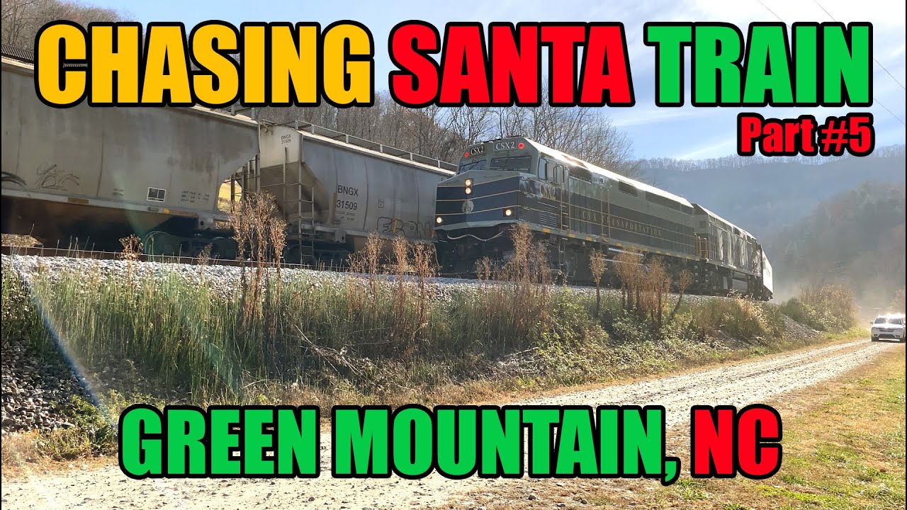 Chasing CSX Santa Train to Kingsport, TN through the Blue Ridge