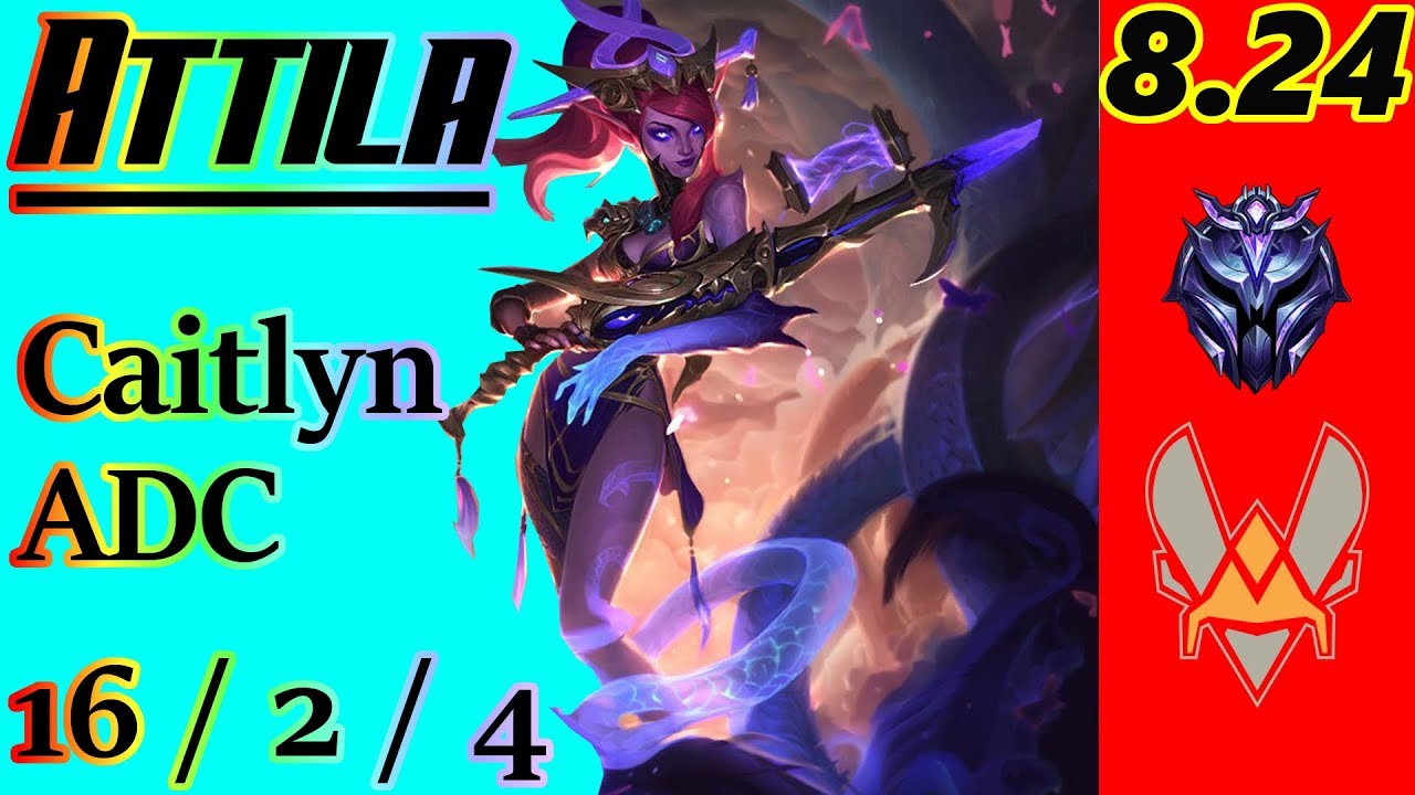 Attila as Caitlyn ADC - S8 Patch 8.24 - Full Gameplay