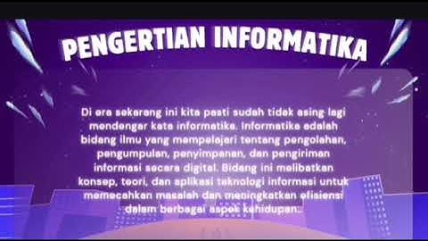 Dampak sosial informatika di bidang pendidikan