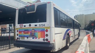 NJ TRANSIT BUS 87 5734 GO TO HOBOKEN-PATH VIA JOURNAL SQ