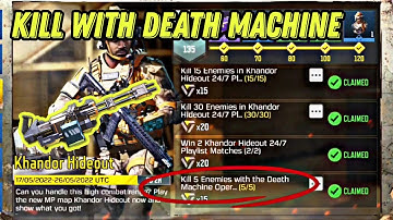 CODM KILL 5 ENEMIES WITH THE DEATH MACHINE OPERATOR SKILL IN KHANDOR HIDEOUT