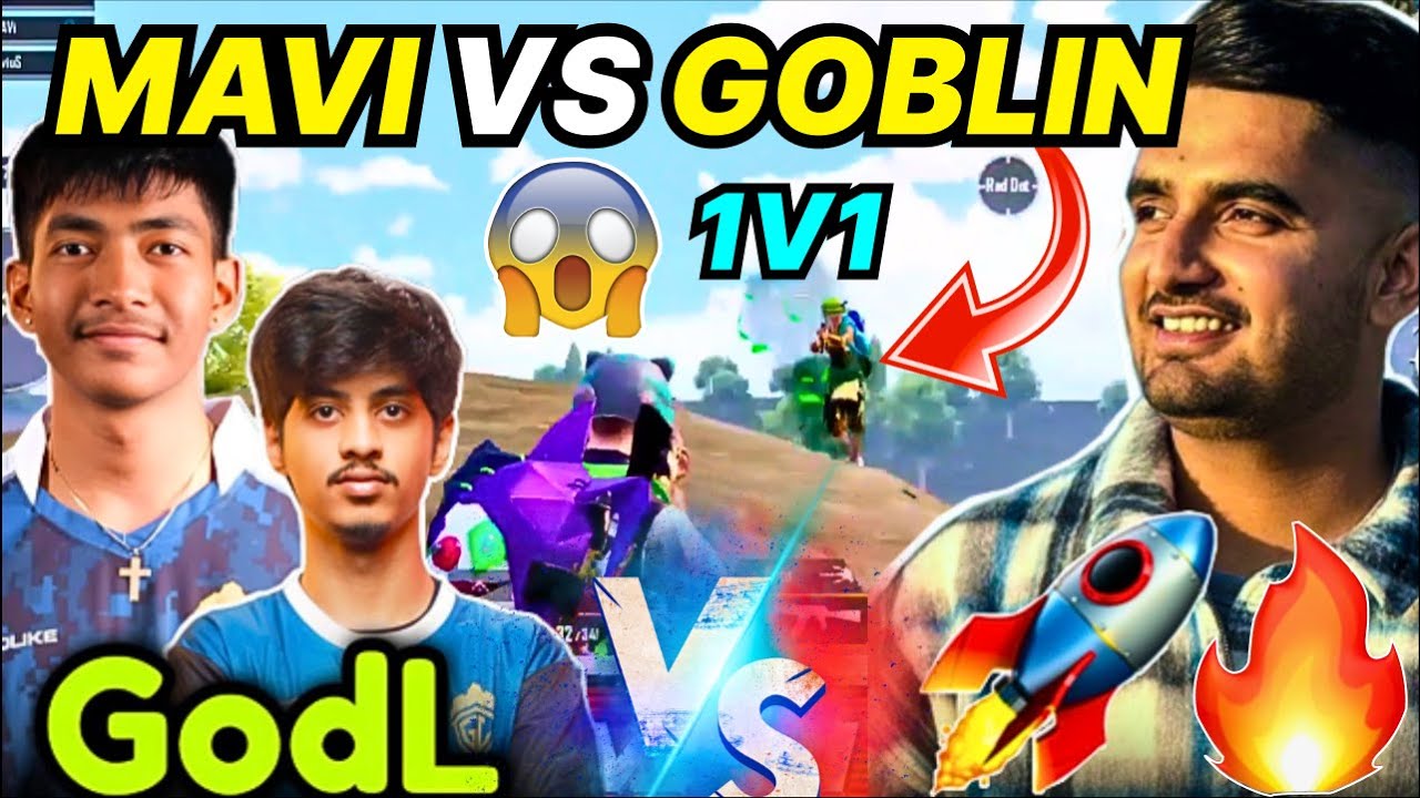 Goblin Shocked by Mavi 1v1 fight🧑‍🚀 | Godlike vs Team mavi😱 - YouTube