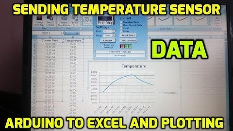 Sending Temperature Sensor Data From Arduino to Excel and Plotting