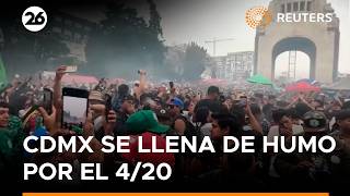 Ciudad de México se llenó de humo para la protesta anual del 4/20 a favor del cannabis | #Reuters