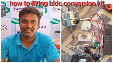 How to bldc conversion, pedestal fan table fan Wall mount fan conversion kit RF remote type