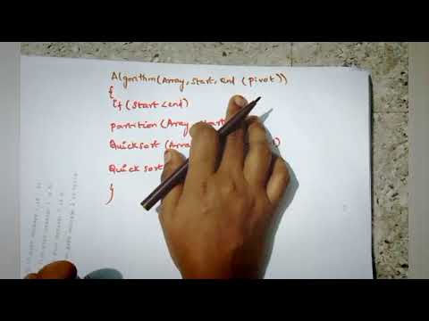 quick sort Algorithm In DAA