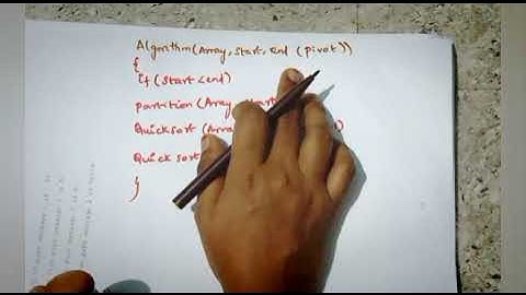 quick sort Algorithm In DAA