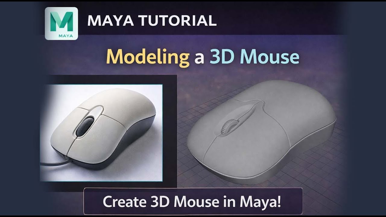 Maya Tutorial | Mouse Modeling Easy Process Step by Step - YouTube