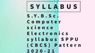 S Y B Sc   computer science electronics  Syllabus(SEM I)