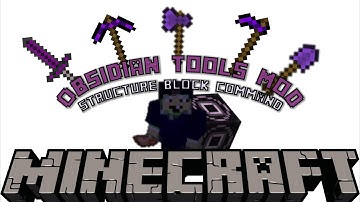 Obsidian Tools and Armor | Minecraft 1.10 Structure Block Mod