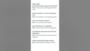 Class 10 || Sentence Correction || HSLC 2005 || RG