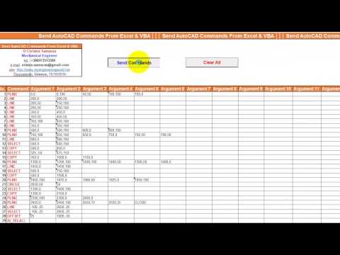 Send AutoCAD Commands From Excel & VBA