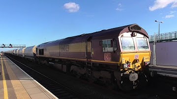 DB schenker 66023 with Acton tc to Moreton on lugg empty stone train