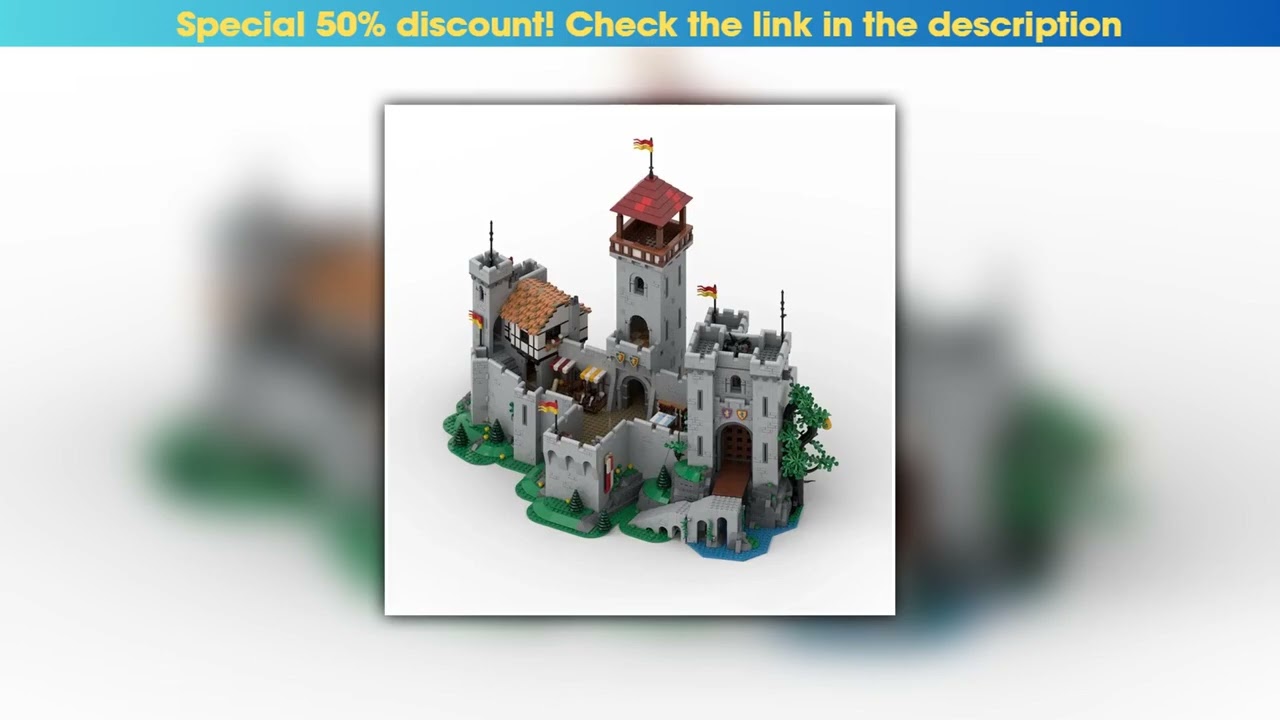 Hot Picks The MOC building block toy Medieval Lion Knight Castle model is a Christmas gift for all•