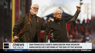 San Francisco Giants announcer Mike Krukow is retiring