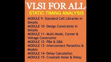 STATIC TIMING ANALYSIS (STA) Master Classes  | Visit us : www.vlsiforall.com | Best VLSI Training