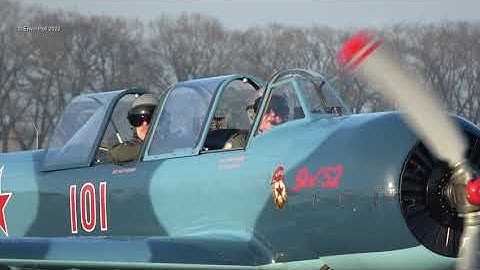 Aerostar / Yakovlev Yak-52 PH-DTM (yak 101) Lowpass Teuge Airport 26 Feb 2022