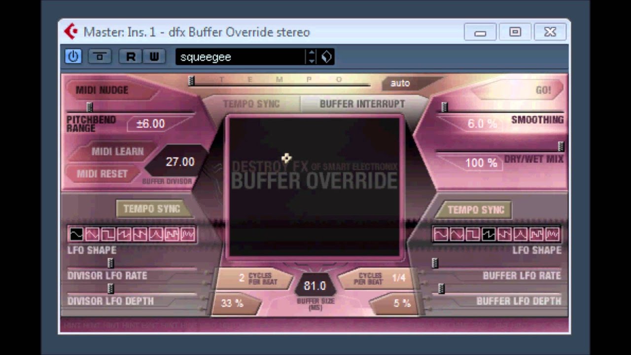 dfx Buffer Override stereo by Destroy FX Smart Electronix