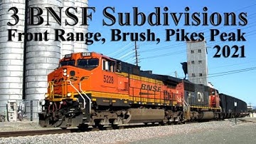 3 BNSF Colo. Subdivisions 2021, Front Range, Brush, Pikes Peak, GP50 GP39-3 SD70ACe ES44AC/DC ES44C4