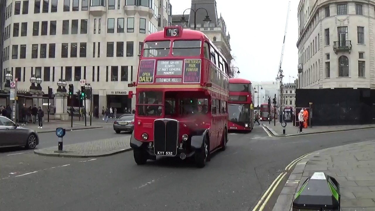 London Transport Buses 2026-Route T15 Heritage Running Day at Tower Hill, Charing Cross & Aldwych