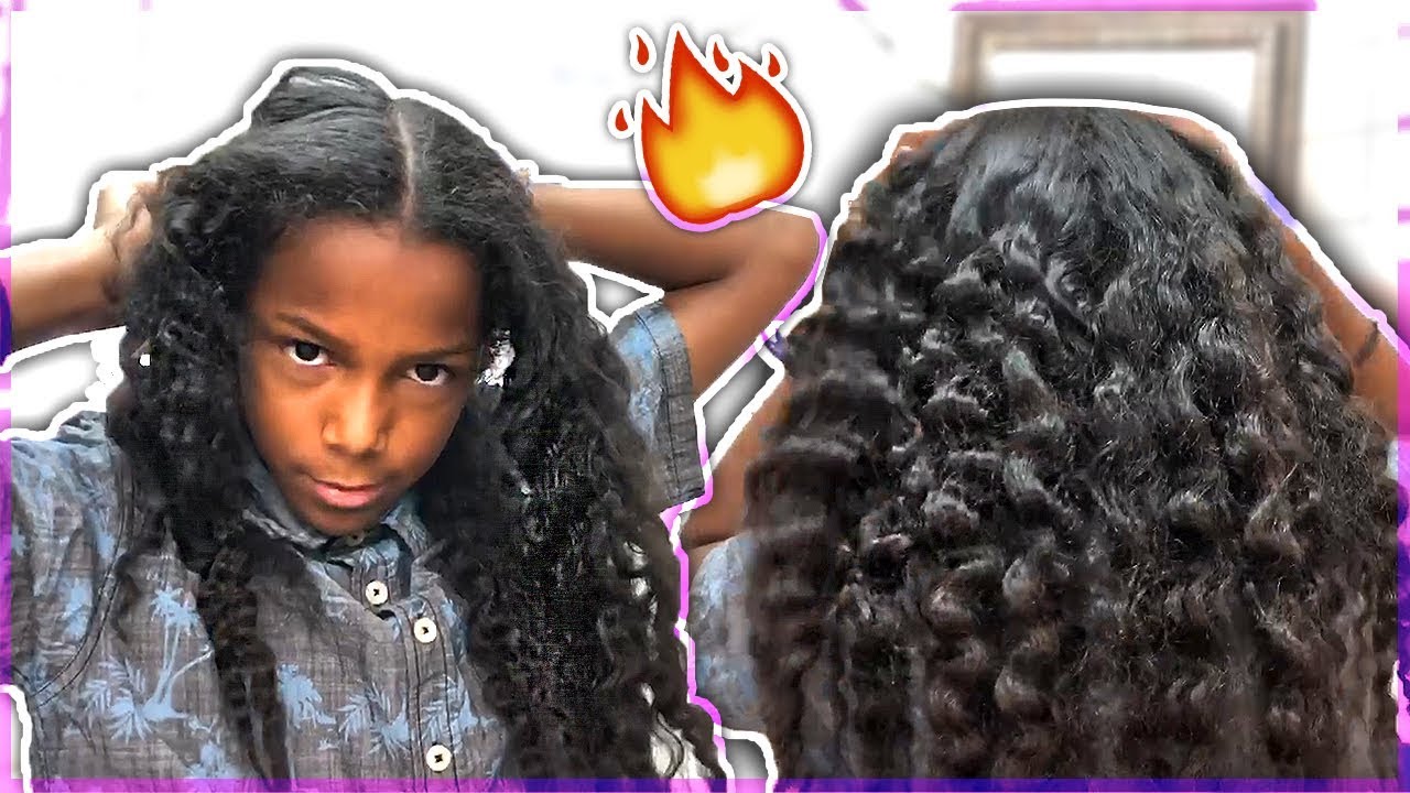 Straight To Curly Hair Routine Braid Out Youtube