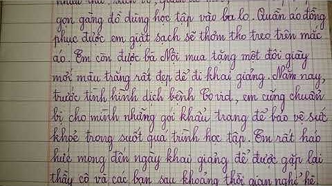 Viết một đoạn văn kể về việc em chuẩn bị đi khai giảng (Bài viết 2)lớp 3, tập 1. Sách Cánh Diều