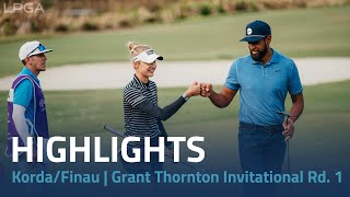 Nelly Korda Tony Finau Highlights 2023 Grant Thornton Invitational Rd 1