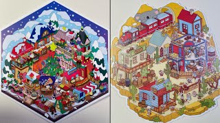 [ASMR]Use stickers to diy a western town and cat Christmas market🧑‍🎄🎄～